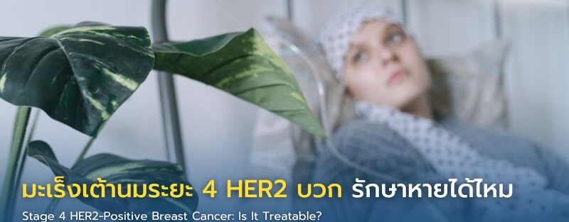 ภาพอธิบายมะเร็งเต้านมระยะที่ 4 ชนิด HER2 บวก และการรักษาด้วยยาจำเพาะ Targeted Therapy เพื่อควบคุมโรคระยะยาว