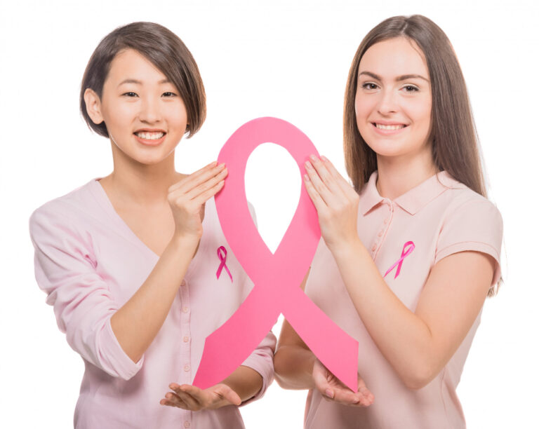อินโฟกราฟิกอธิบายความเสี่ยงมะเร็งเต้านมจากพันธุกรรม แสดงยีน BRCA1 BRCA2 ประวัติครอบครัว และปัจจัยเสี่ยงอื่น เช่น อายุ ฮอร์โมน และการตรวจ Mammogram